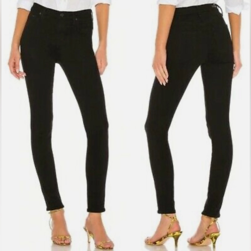 Citizens of Humanity Mid Rise Rocket Skinny Jean in Plush Black Size 28 (NWOT)